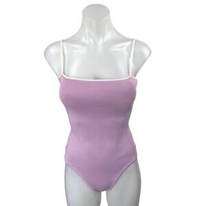 Superdown Purple Lilac Knit Sleeveless Cami Camisole Tank Bodysuit Top Size M